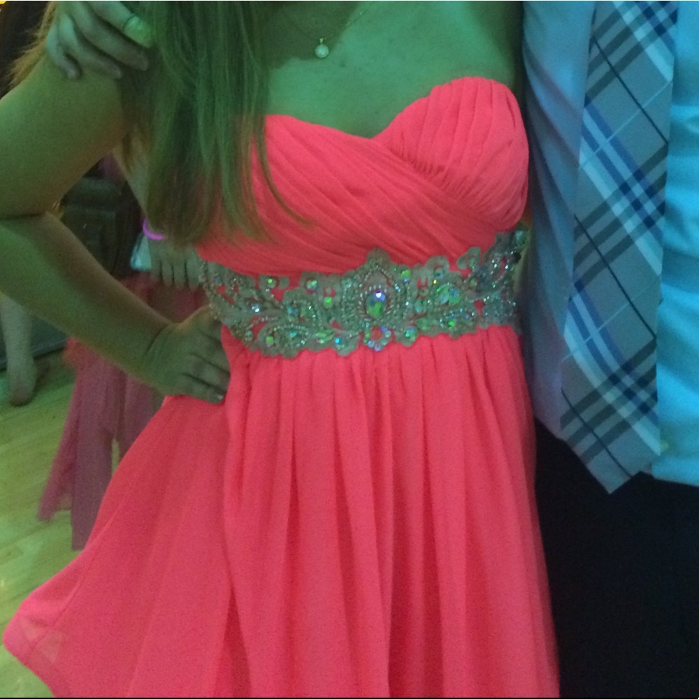 Beaded homecoming dress